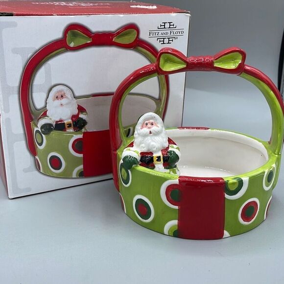 Fitz and Floyd 2008 Holiday cheer basket - Picture 2 of 11